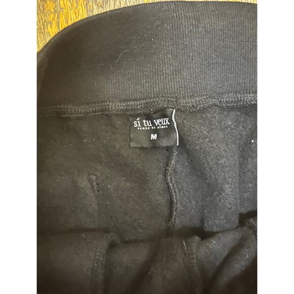 Si Tu Veux Black Superstack Men’s Sweatpants Size Medium - Picture 5 of 5